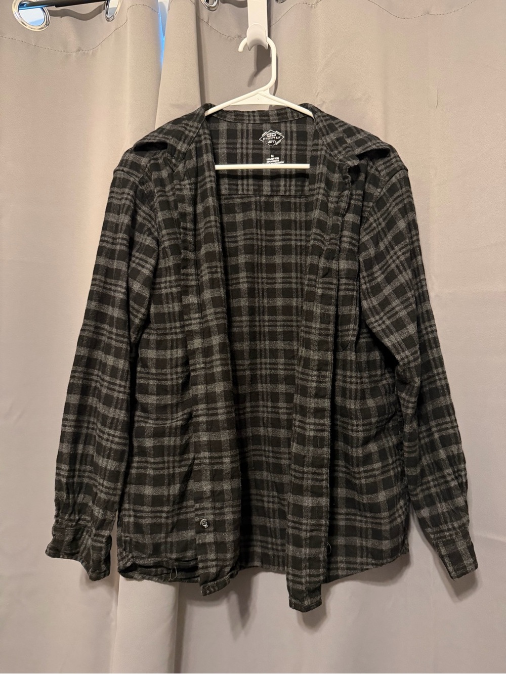 Men Flannel Gray Size Medium